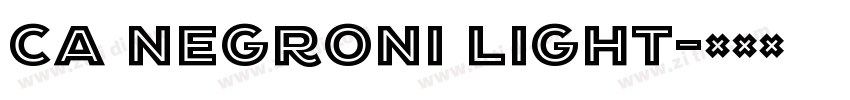 CA Negroni Light字体转换